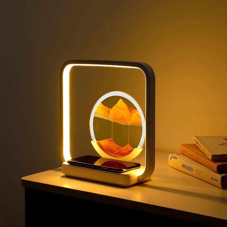 TranquilGlow™ LED Sandscape Lamp – Hypnotic Moving Sand Art with Ambient Light