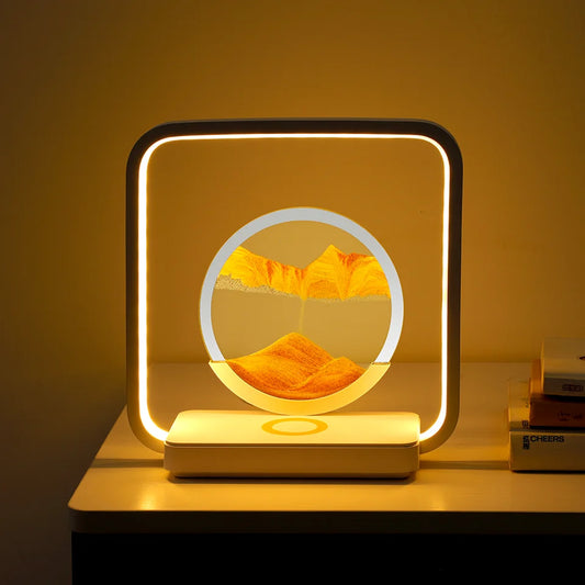 TranquilGlow™ LED Sandscape Lamp – Hypnotic Moving Sand Art with Ambient Light
